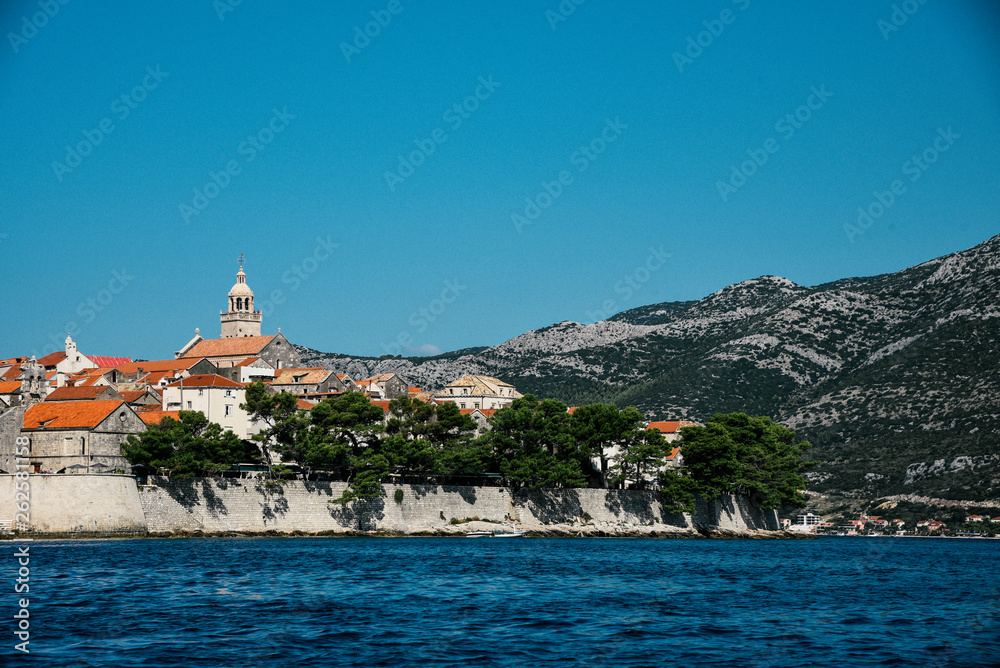 Korcula Old Town, Korcula Island in Dalmatian Coast of Croatia