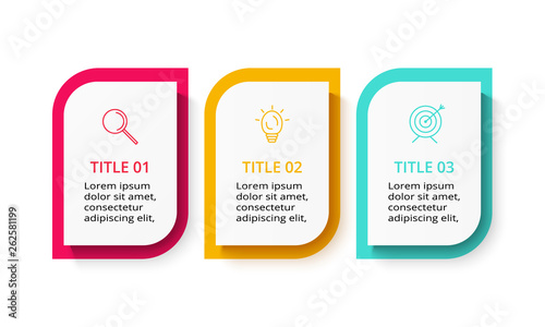 Creative concept for infographic with 3 steps, options, parts or processes. Business data visualization. Vector business template for timeline presentation.