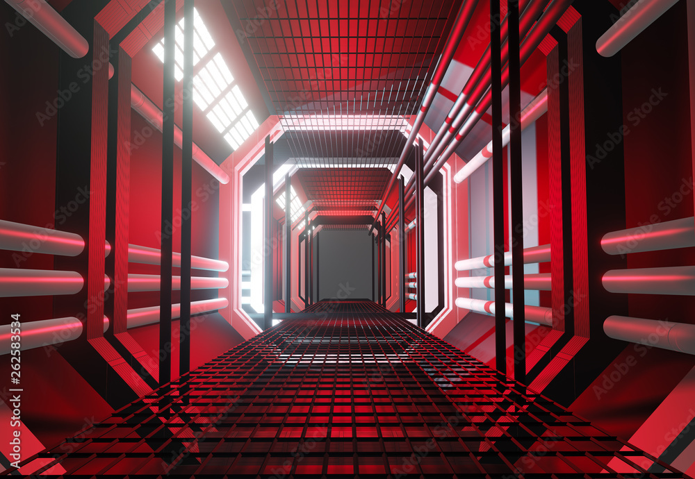 Futuristischer Sci-Fi Tunnel Futuristischer Sci-Fi Tunnel