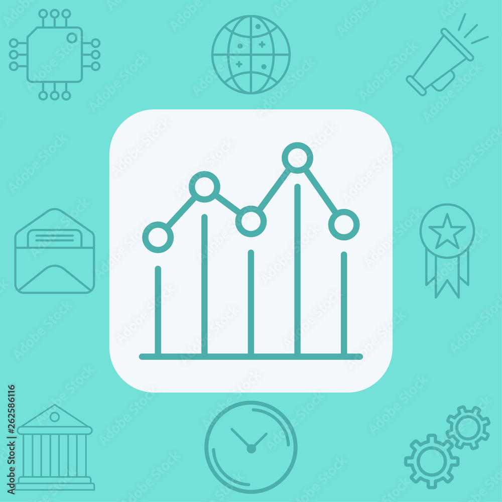 Graph vector icon sign symbol Graph vector icon sign symbol