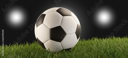 soccer ball green grass 3d-...