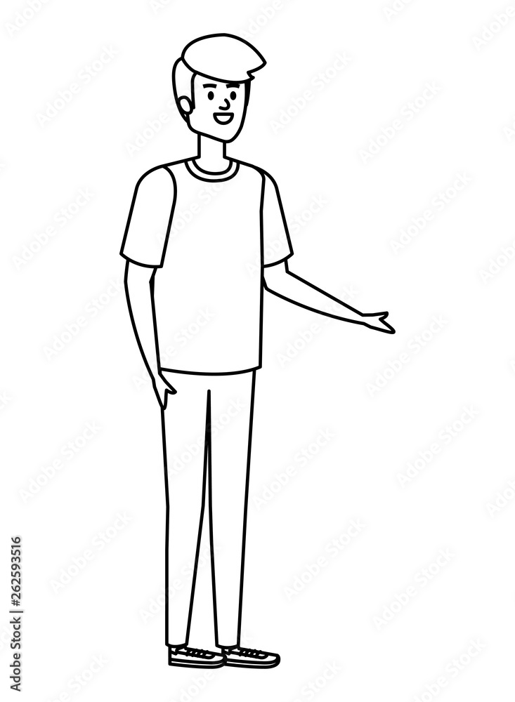 young man avatar character young man avatar character