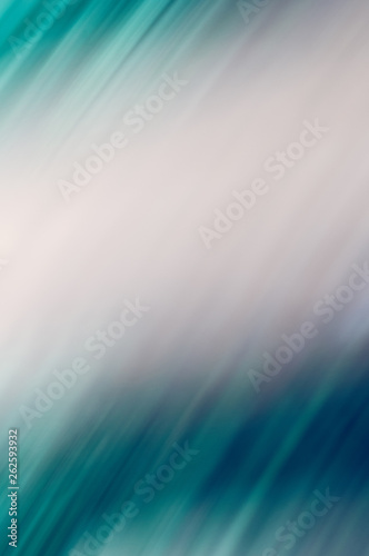 Konstfotografi Abstract background in blue and green tones, blurred motion of light and stripes