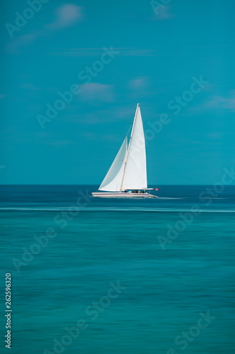 Sailboat in calm sea