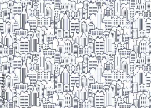 City seamless pattern