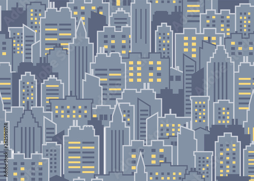 City seamless pattern