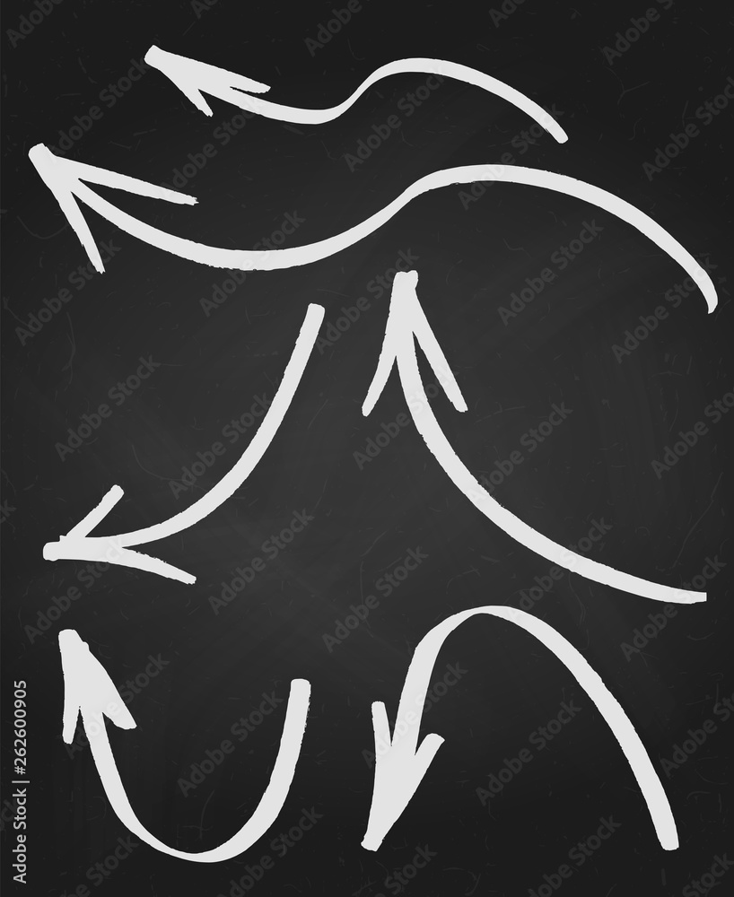 Vector arrows hand drawn set Vector arrows hand drawn set