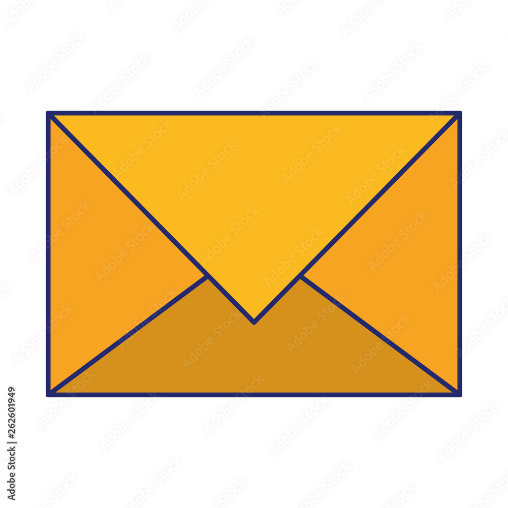 Mail envelope letter isolated blue lines Mail envelope letter isolated blue lines