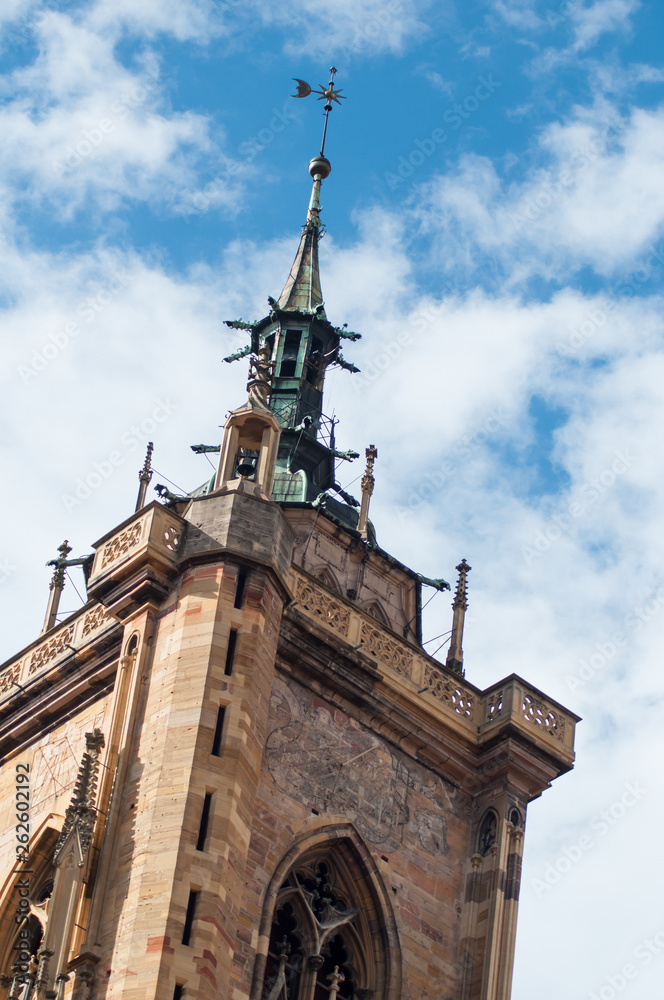 retail of bell tower church in Colmar - Alsace - France