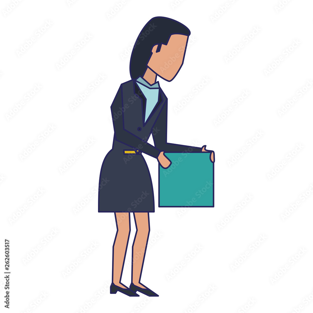 Executive businesswoman avatar blue lines Executive businesswoman avatar blue lines