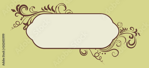 Ornamental doodle floral frame