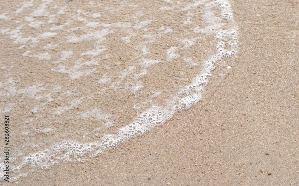 Beautiful soft waves of Blue Ocean with Sandy Beach Background close up. Sea sand wallpaper Beautiful soft waves of Blue Ocean with Sandy Beach Background close up. Sea sand wallpaper