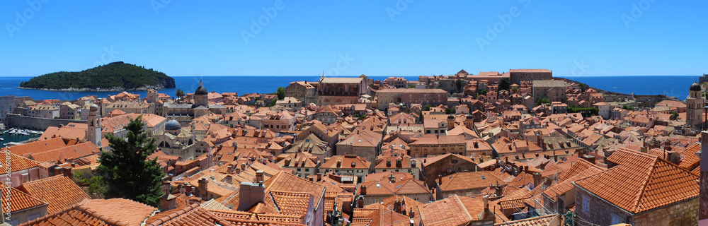 Panorama of the historich oldtown of Dubrovnik