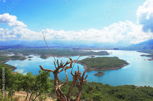 paradise lake panorama on roadtrip in Montenegro photo