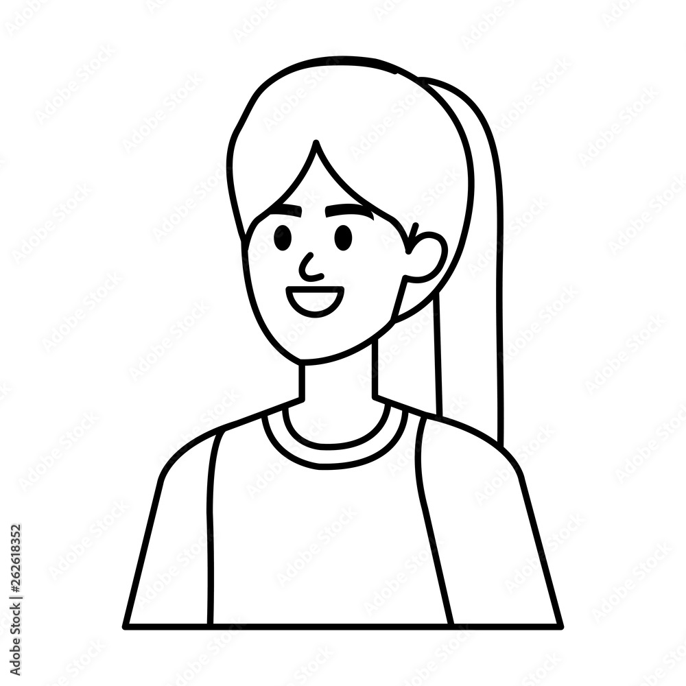 beautiful young woman character