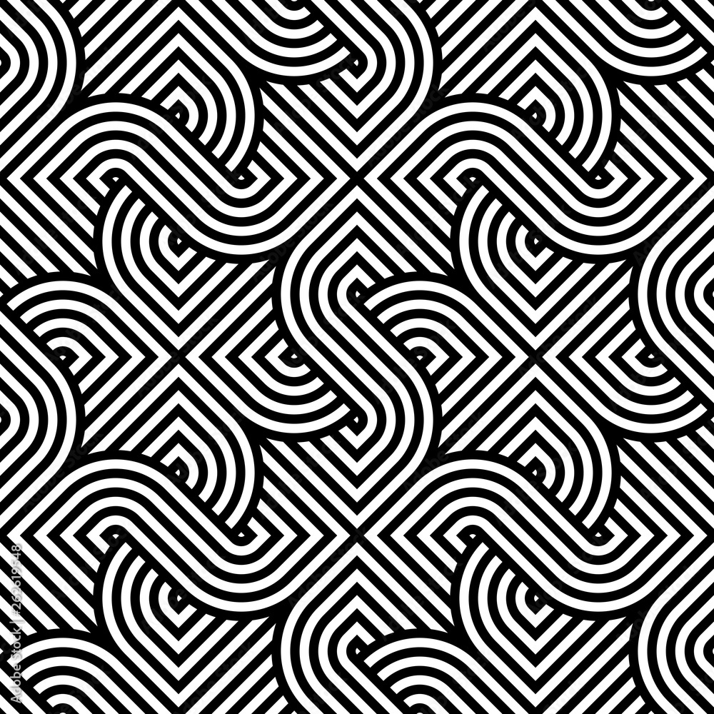 Vector geometric pattern. Seamless braided linear pattern. Vector geometric pattern. Seamless braided linear pattern.