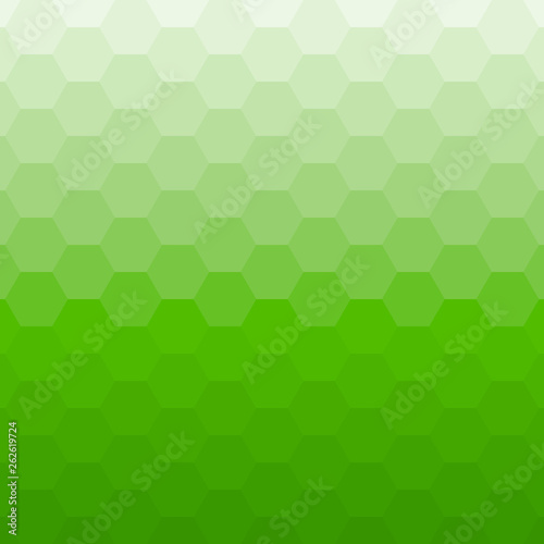 Green background with hexagons. Vector geometric texture.