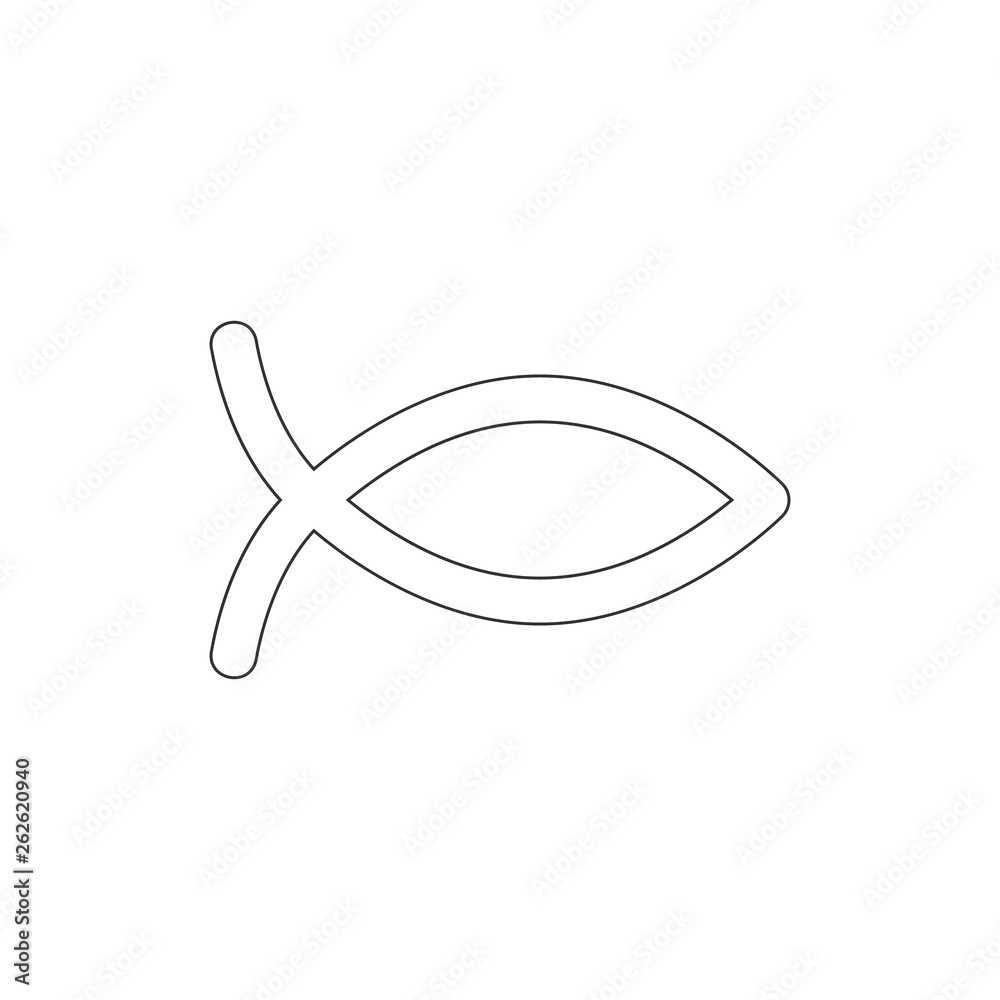 ichthis, ichthys, Christianity outline icon. Elements of Easter illustration icon. Signs and symbols can be used for web, logo, mobile app, UI, UX ichthis, ichthys, Christianity outline icon. Elements of Easter illustration icon. Signs and symbols can be used for web, logo, mobile app, UI, UX