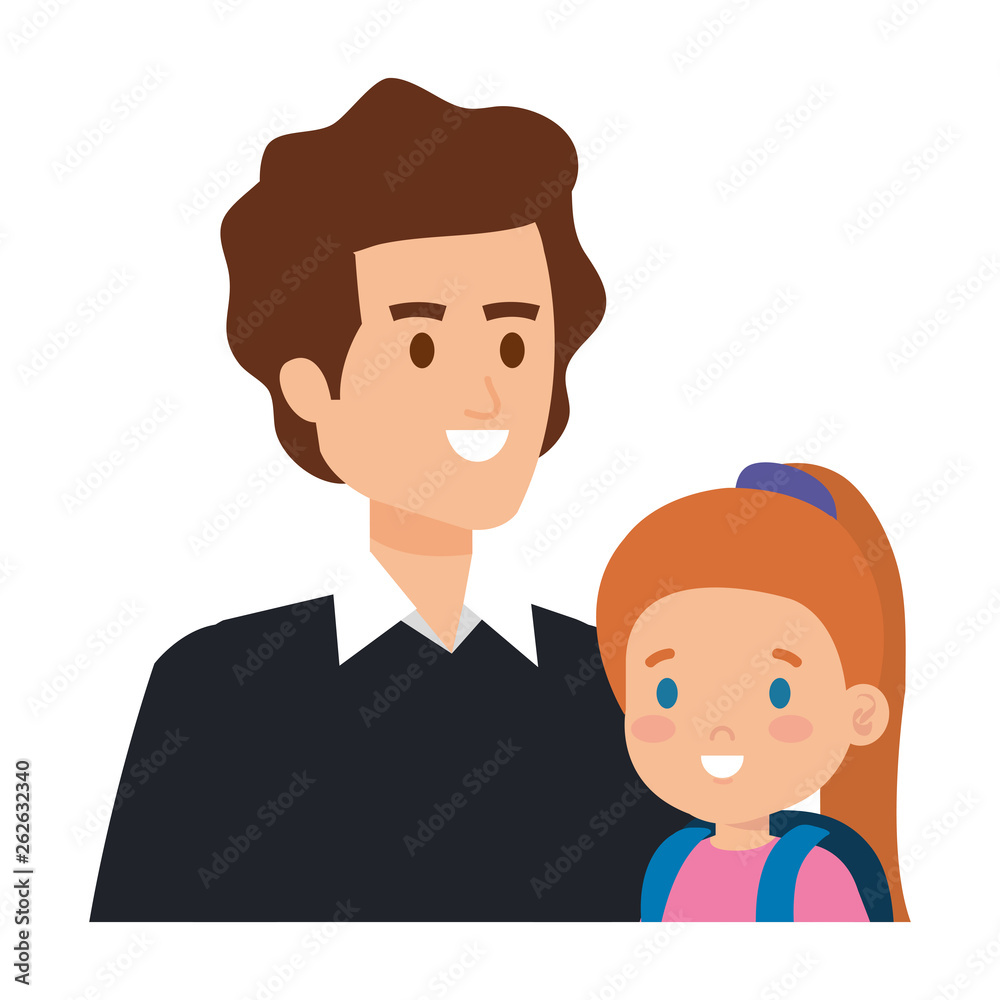 father with daughter characters