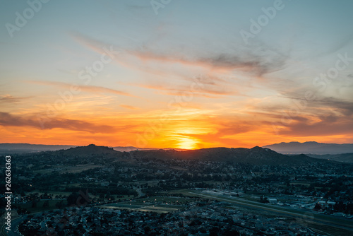 Sunset view from Mount Rubidoux in Riverside  California