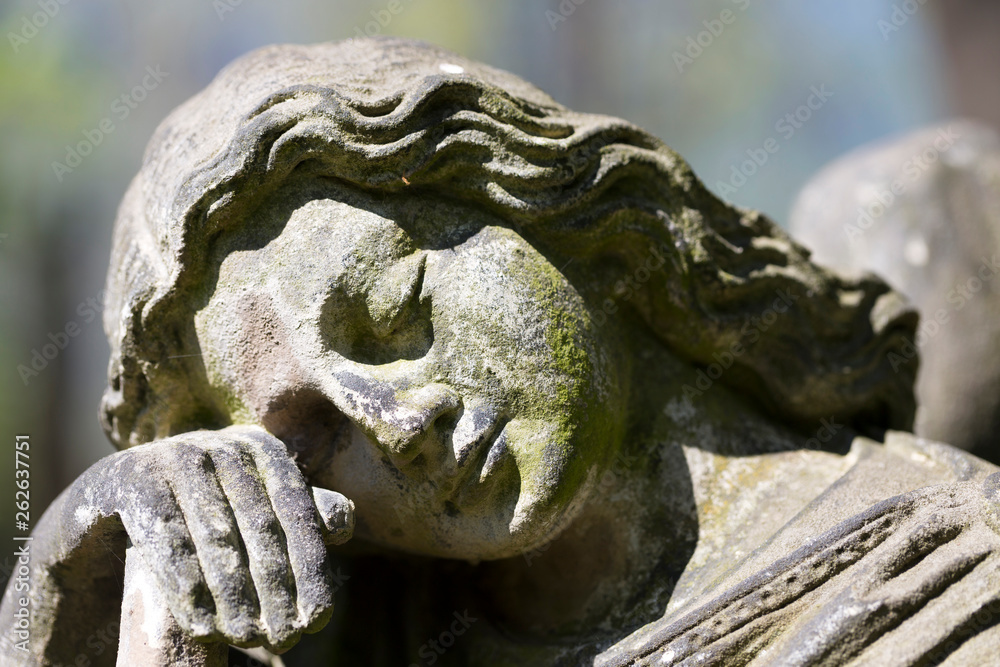 The Angel from the mystery old Prague Cemetery, Czech Republic