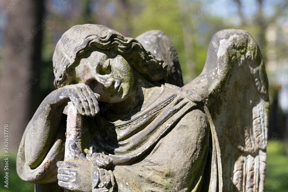 The Angel from the mystery old Prague Cemetery, Czech Republic The Angel from the mystery old Prague Cemetery, Czech Republic