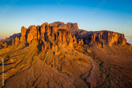 An Aerial View Of The Superstition Mountains Arizona