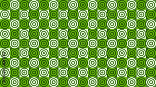 Green Seamless Concentric Circles Pattern Background Graphic