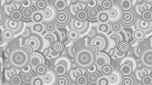 Grey Seamless Overlapping Concentric Circles Pattern