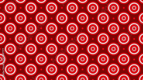 Red Concentric Circles Background Pattern Vector