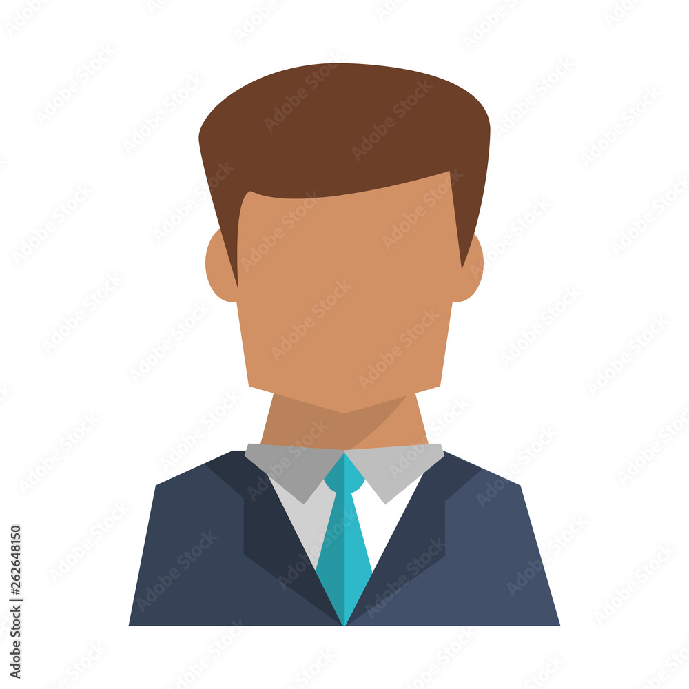 Businessman avatar faceless profile Businessman avatar faceless profile