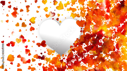 Red and Yellow Heart Background