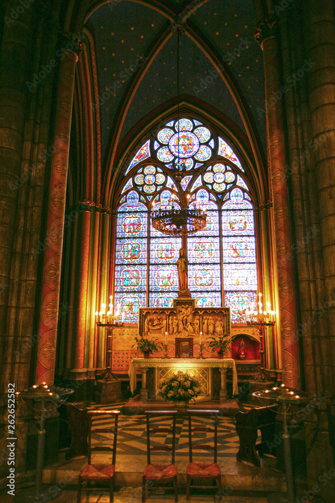 Notre Dame altar church window
