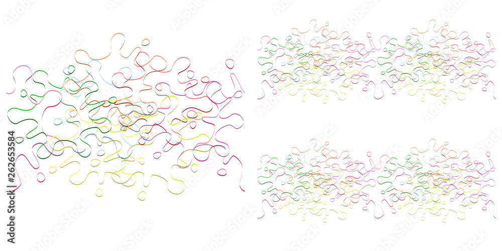 Seamless of colorful abstract lines pattern. Flat design vector illustration.
