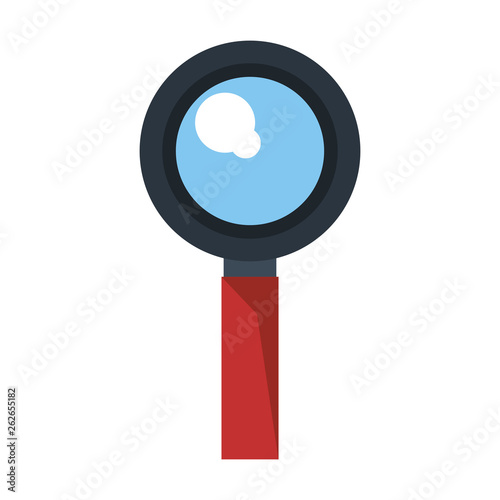 Magnifying glass symbol isolated