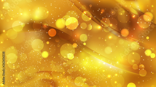 Abstract Gold Bokeh Lights Background Vector