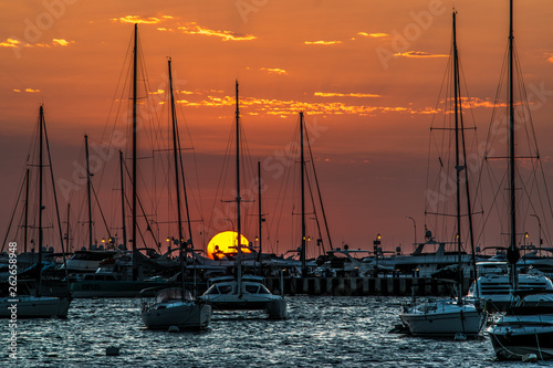 Картината върху платно Sunset at Punta Del Este -Uruguay