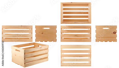 Billede på lærred Clean empty wooden box