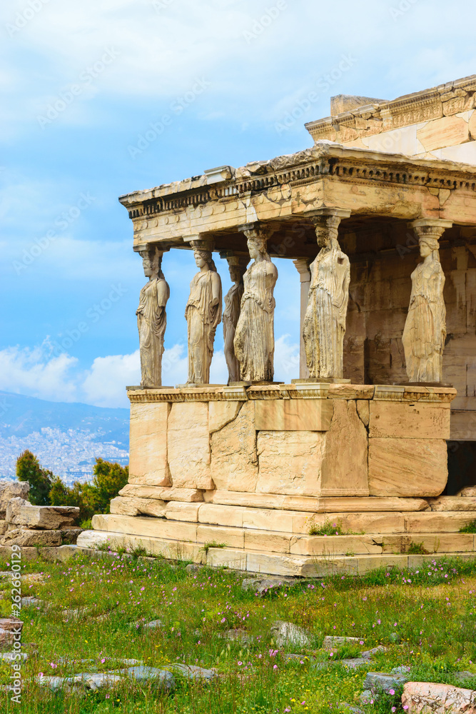 Porch of the Caryatids of Erechtheion ancient Greek temple