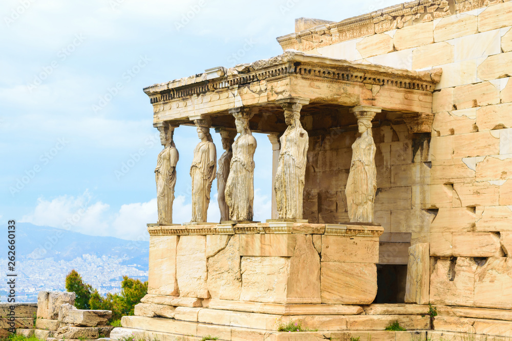 Porch of the Caryatids of Erechtheion ancient Greek temple