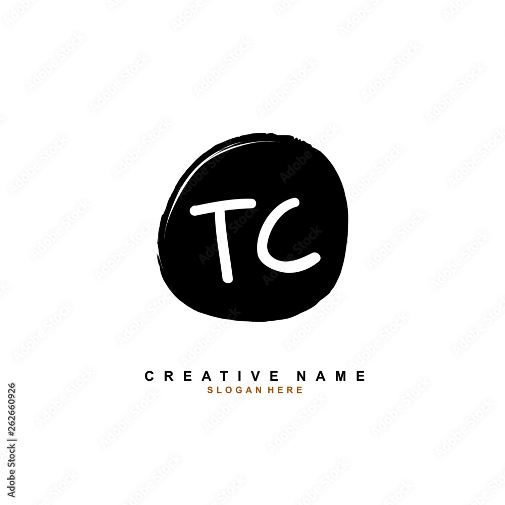 T C TC Initial logo template vector