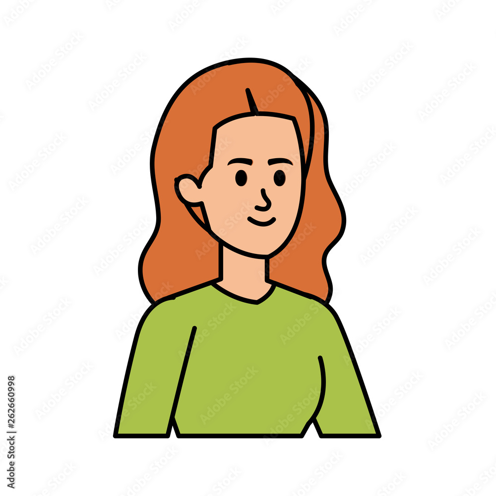 Fototapeta premium beautiful young woman character