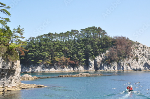 Bay side in Iwate, Japan