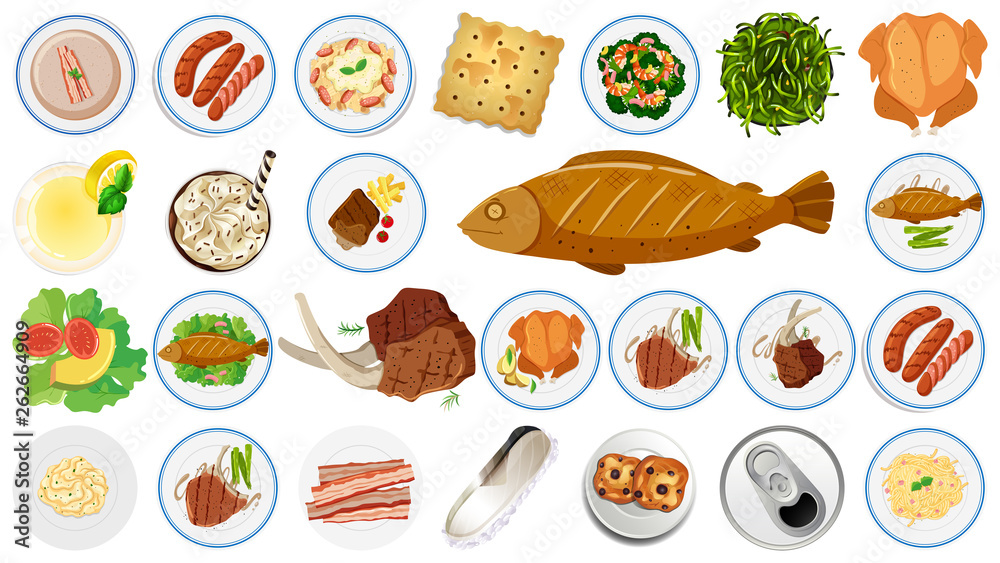Set of different food <span>plik: #262664909 | autor: blueringmedia</span>