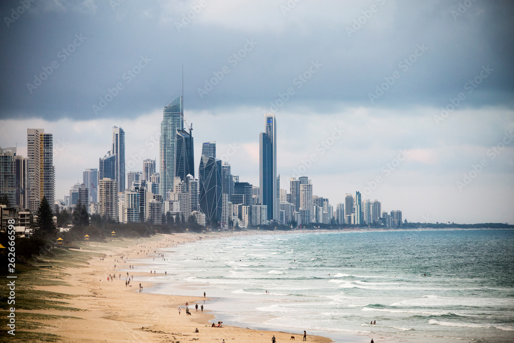 Naklejka premium Gold Coast is one of travel destination in Australia