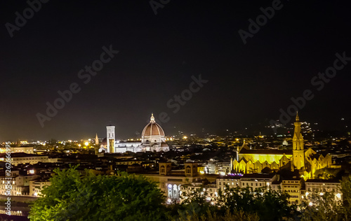 Night lights of Florence Italy