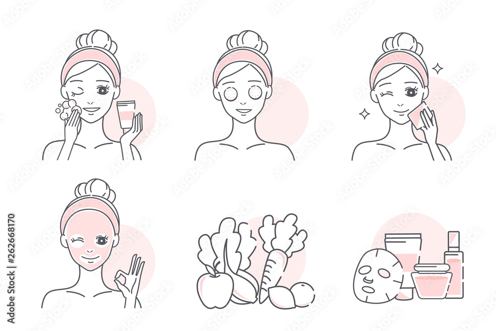 Fototapeta premium woman with natural facial mask