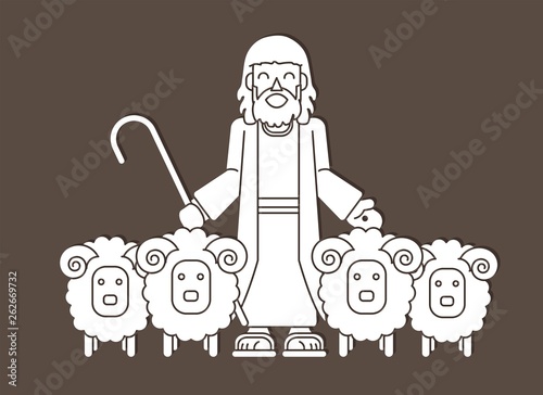 Jesus is my shepherd graphic vector