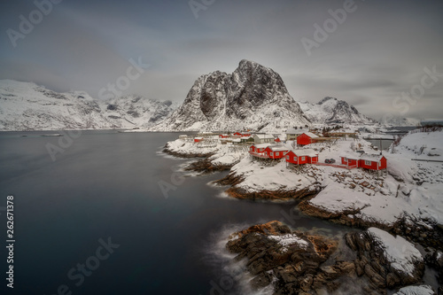 Beautiful Norway, the Lofoten islands, the village of Hamnoy photo