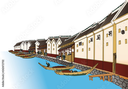 浮世絵　水路　その2